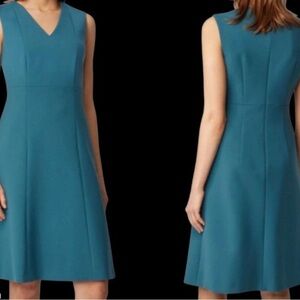 Chic Teal Sleeveless Midi Dress
